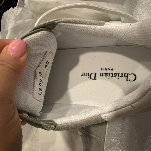 DIOR Star Lace Up Low Top Suede Leather Sneakers Trainers Pastel Peyote - Picture 15 of 16